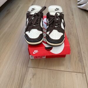 Nike Women's Sneakers in Brown and White